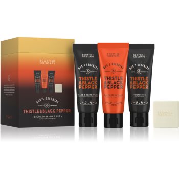 Scottish Fine Soaps Thistle & Black Pepper set cadou pentru barbati - imagine 2